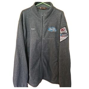 VINTAGE Nutmeg Mazda Miata Fleece Full Zip Jacket Men's Size XL 20th Anniversary